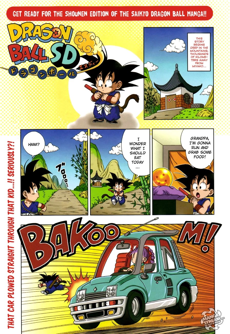 Dragon Ball SD Chapter 1 page 1 - Chapter 1: Bulma, Goku, and the Dragon Balls