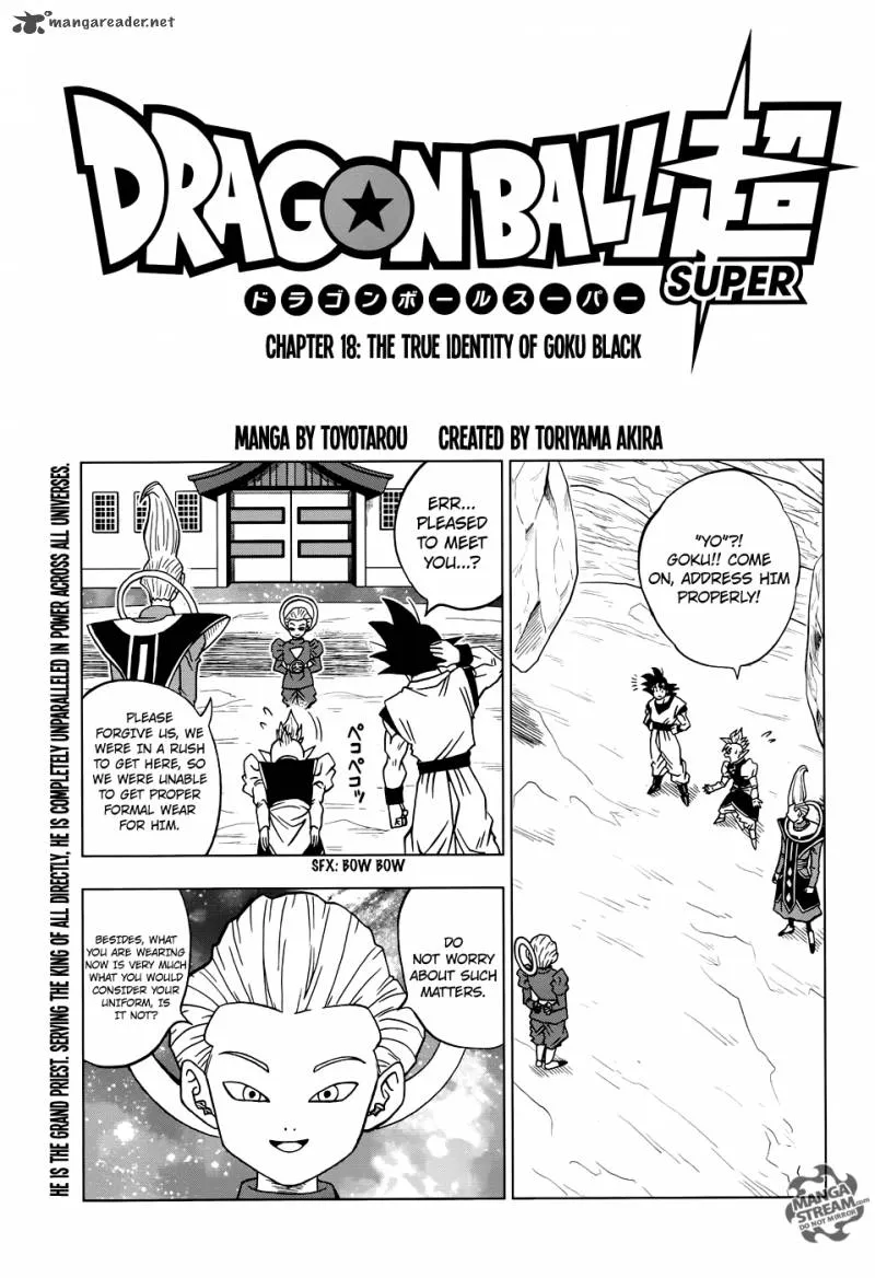 Dragon Ball Super Chapter 18 page 1 - Chapter 18: Goku Black's True Identity
