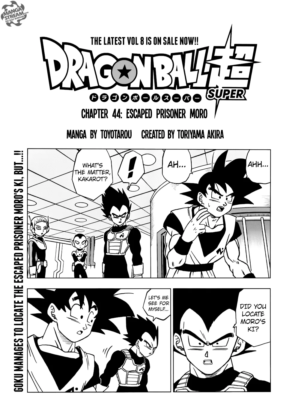 Dragon Ball Super Chapter 44 page 1 - Chapter 44: Escaped Prisoner Moro