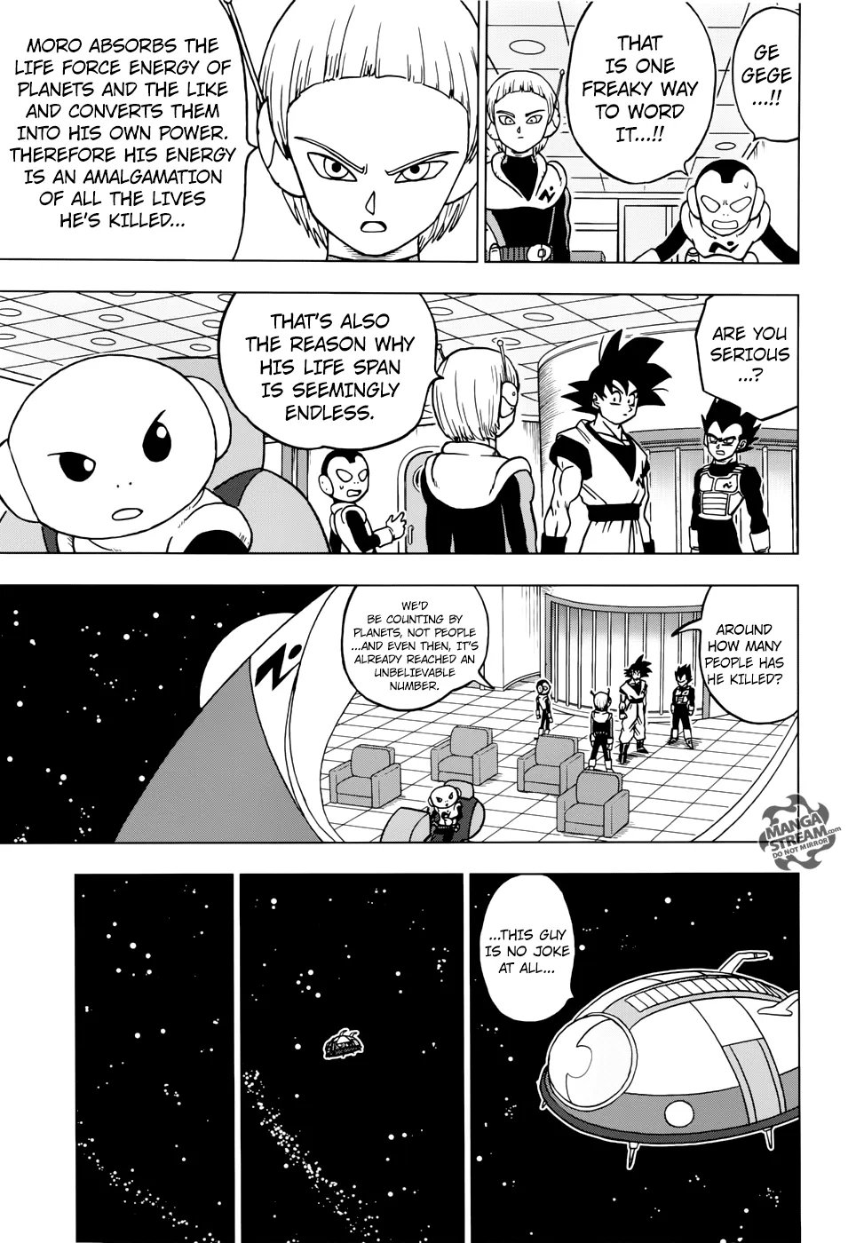 Dragon Ball Super Chapter 44 page 3 - Chapter 44: Escaped Prisoner Moro