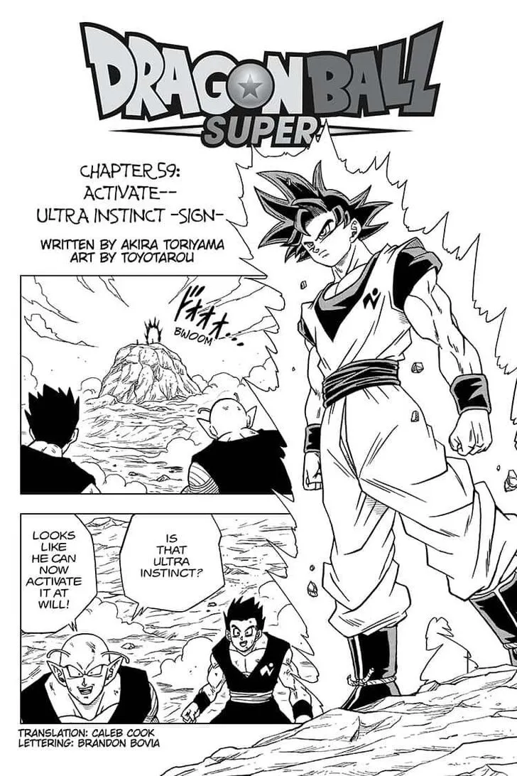 Dragon Ball Super Chapter 59 page 2 - Chapter 59: Activate Ultra Instinct -Sign-