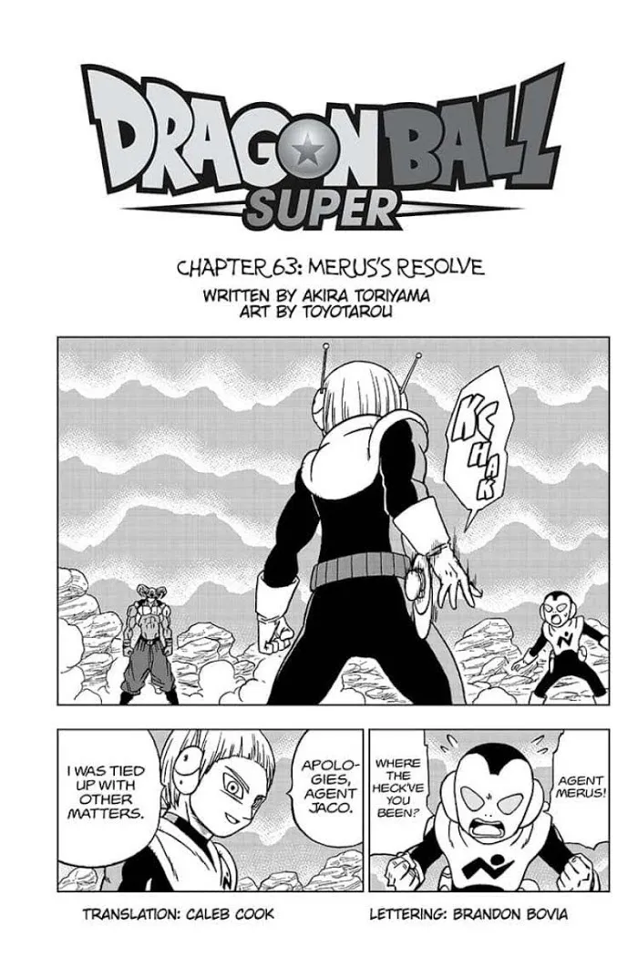 Dragon Ball Super Chapter 63 page 1 - Chapter 63: Merus's Resolve