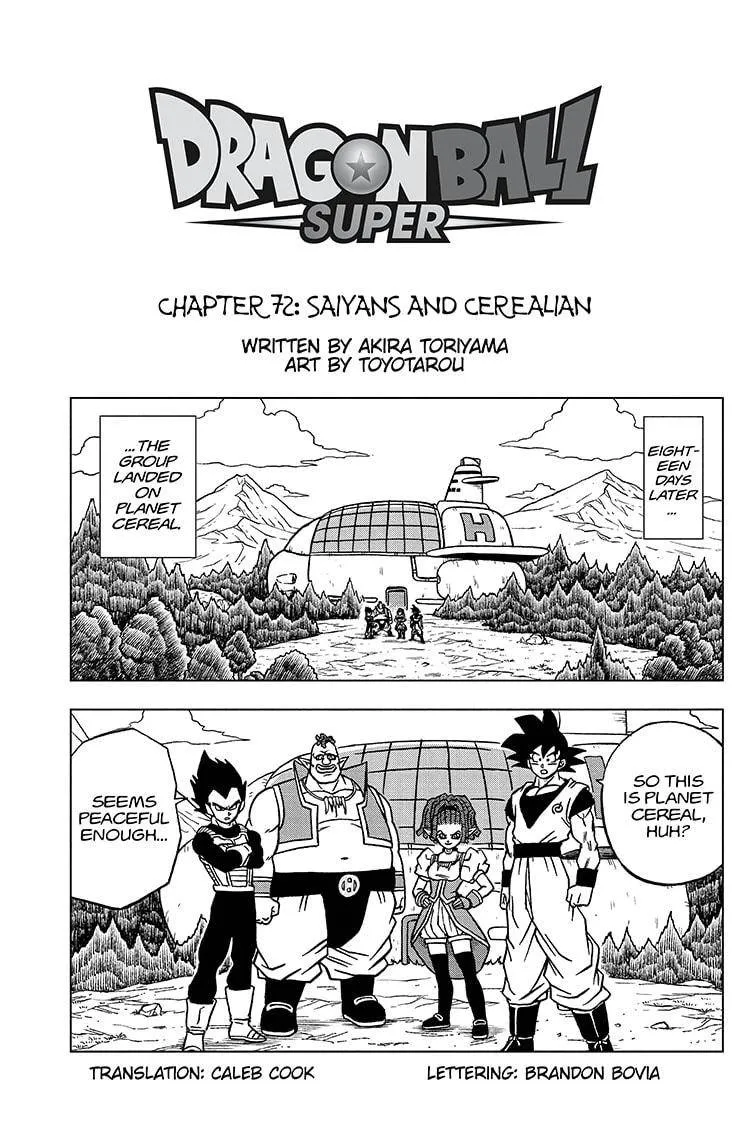 Dragon Ball Super Chapter 72 page 1 - Chapter 72: Saiyans and Cerealian