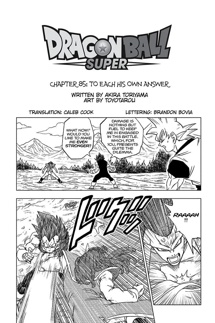 Dragon Ball Super Chapter 85 page 1 - Chapter 85: To Each His Own Answer
