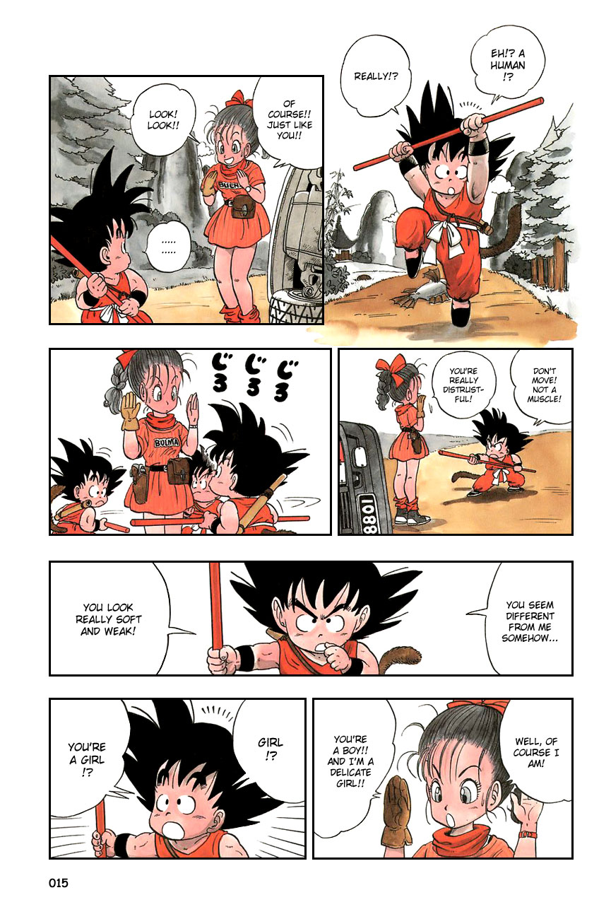 Dragon Ball Chapter 1 page 17 - Chapter 1: Bloomers and the Monkey King (Bulma and Son Goku)