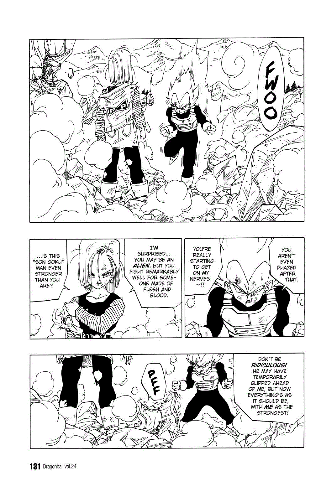 Dragon Ball Chapter 353 page 10 - Chapter 353: Vegeta vs. Android 18, Round Two