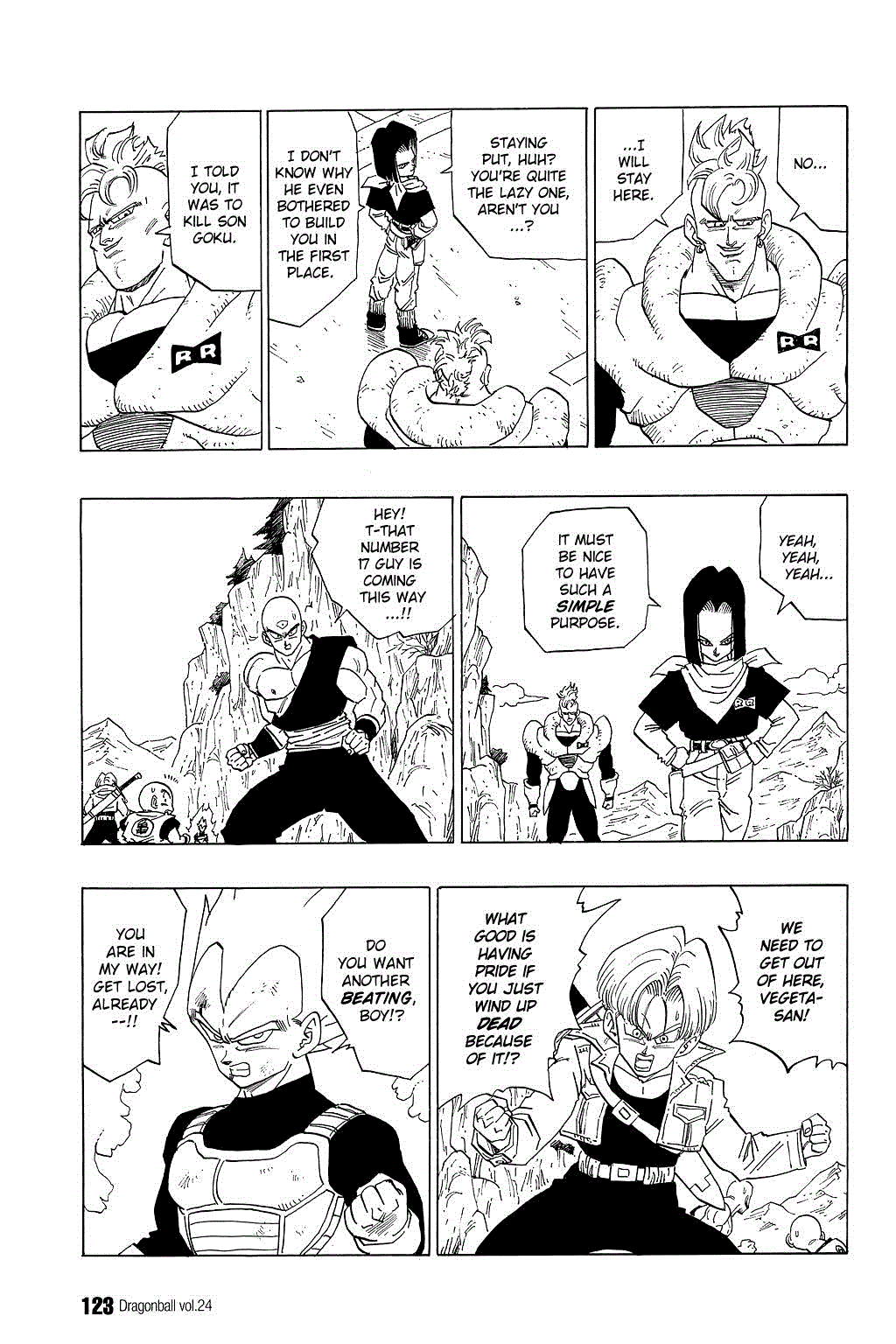 Dragon Ball Chapter 353 page 2 - Chapter 353: Vegeta vs. Android 18, Round Two
