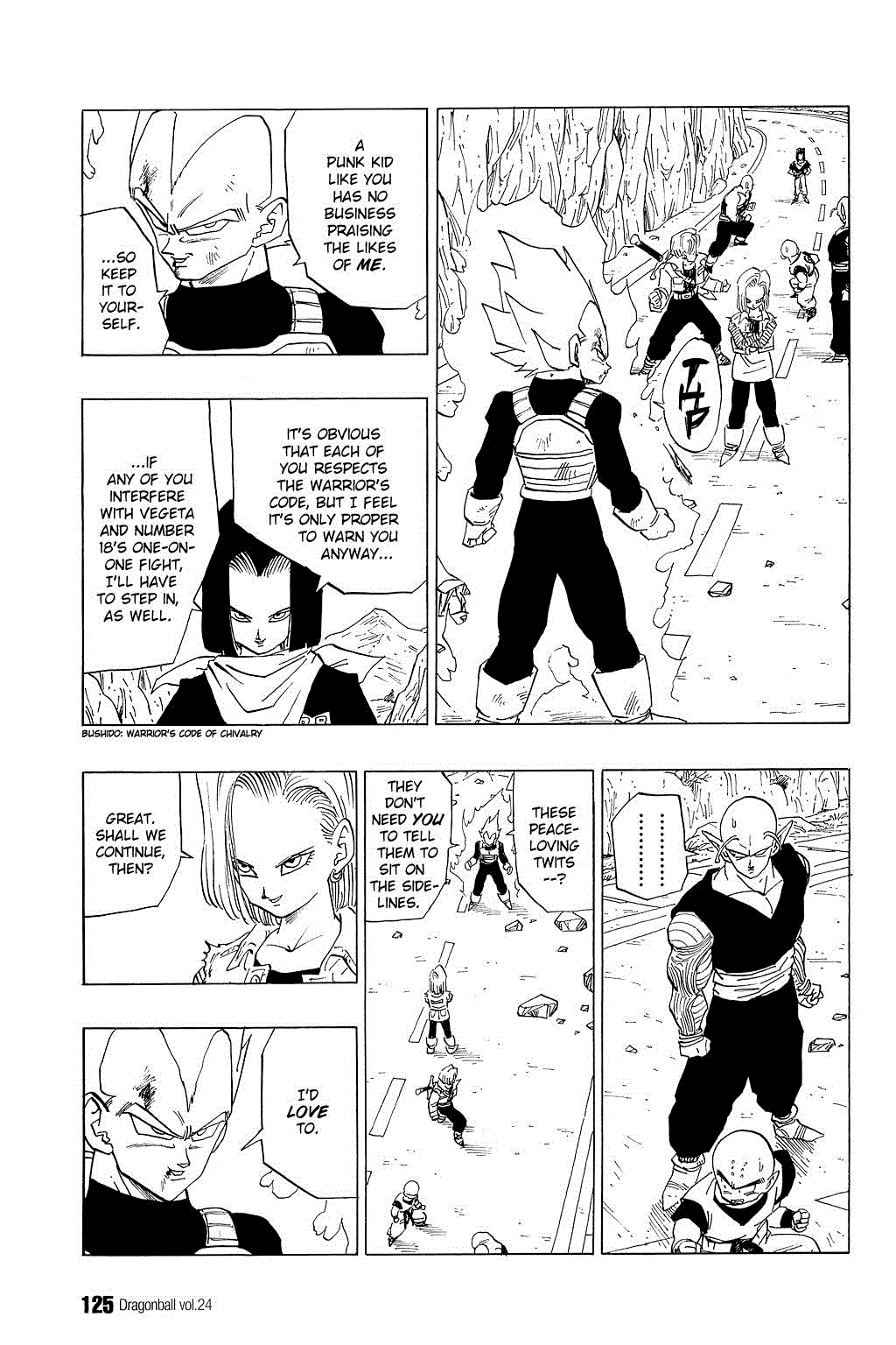 Dragon Ball Chapter 353 page 4 - Chapter 353: Vegeta vs. Android 18, Round Two