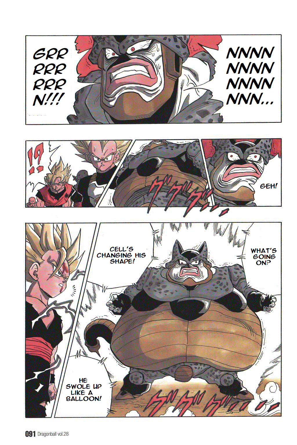 Dragon Ball Chapter 411 page 14 - Chapter 411: Cell, Driven to the Wall