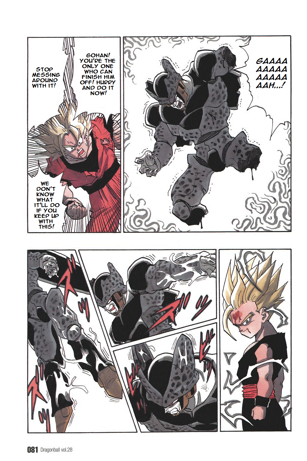 Dragon Ball Chapter 411 page 4 - Chapter 411: Cell, Driven to the Wall