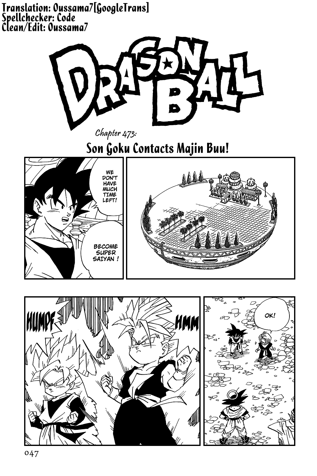 Dragon Ball Chapter 473 page 1 - Chapter 473: Son Goku Contacts Majin Buu!