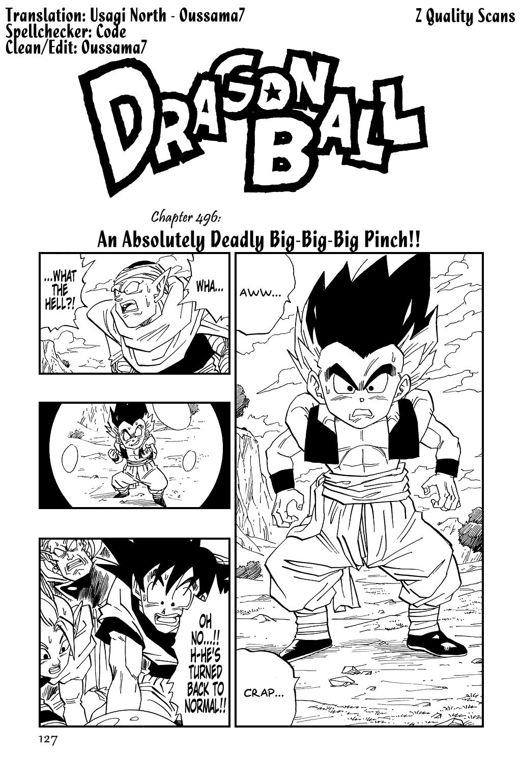 Dragon Ball Chapter 496 page 1 - Chapter 496: An Absolutely Deadly Big-Big-Big Pinch!!