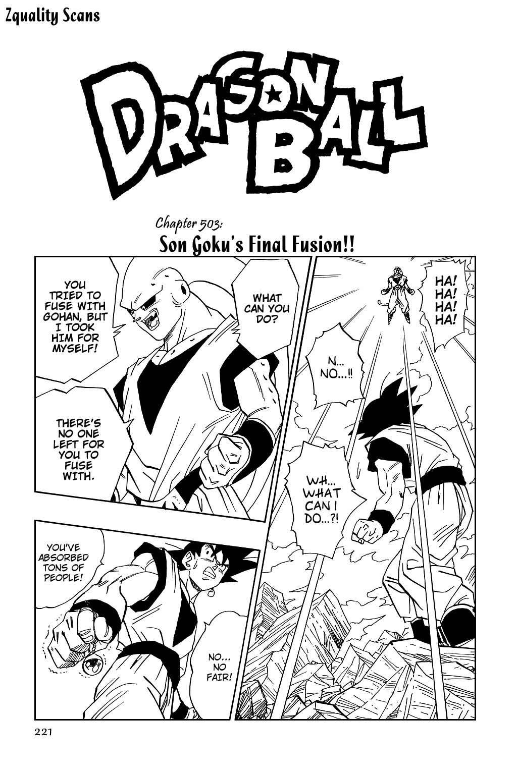 Dragon Ball Chapter 503 page 1 - Chapter 503: Son Goku's Final Fusion!!