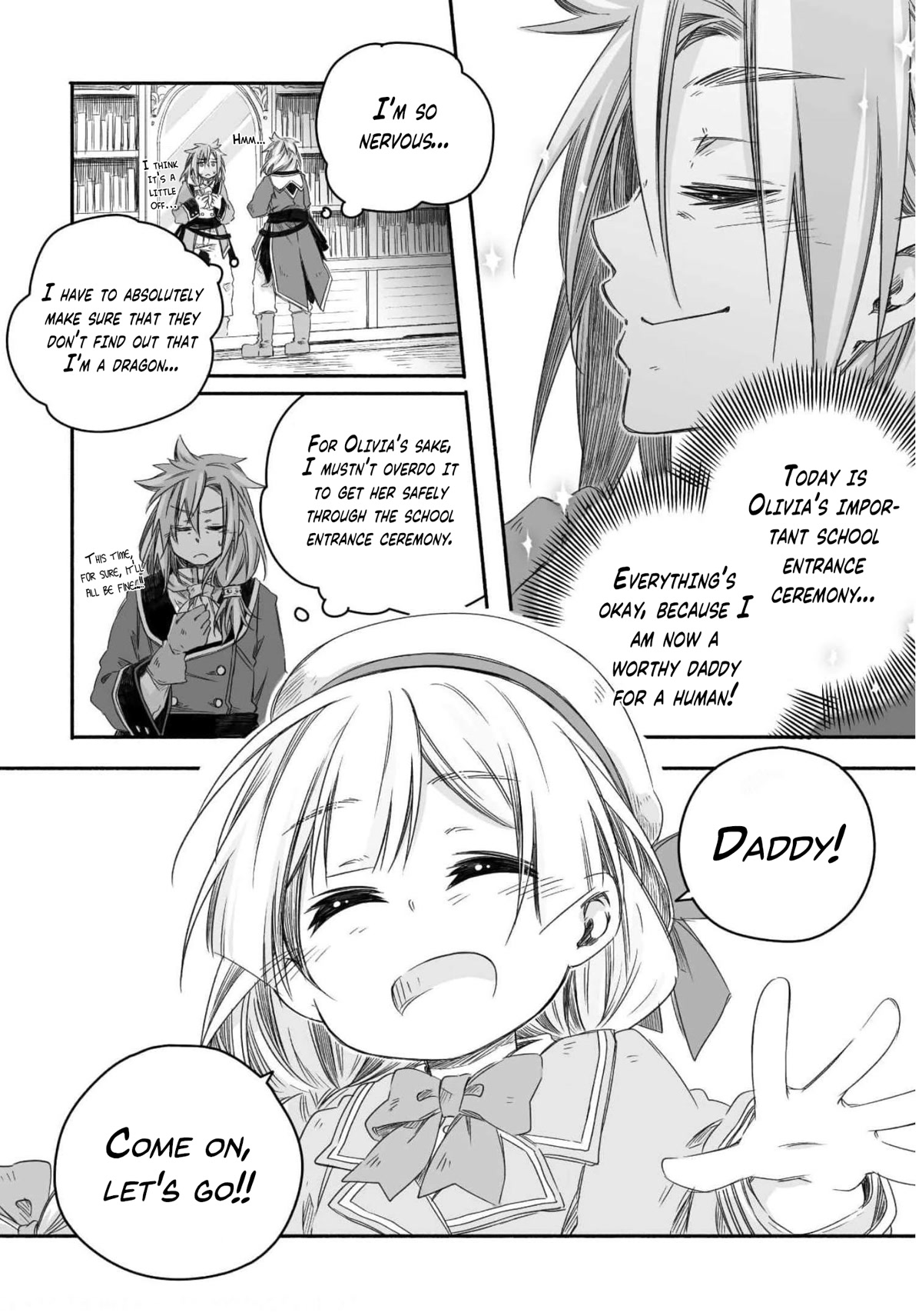 Dragon Daddy Diaries: A Girl Grows to Greatness Chapter 13 page 3 - Chapter 13: Dragon, attending the school entrance ceremony