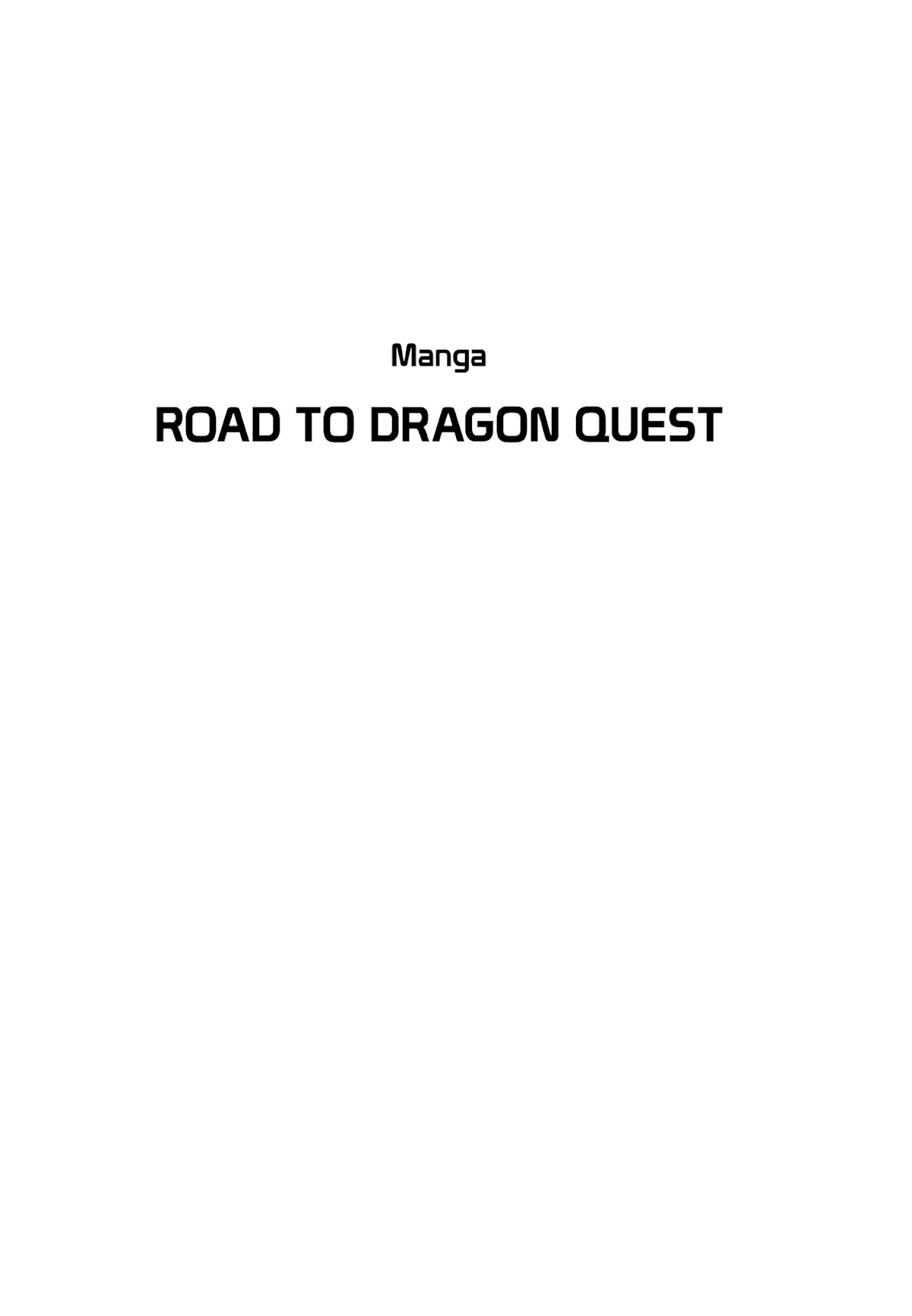 Dragon Quest e no Michi Chapter 0 page 2 - Chapter 0: Prologue