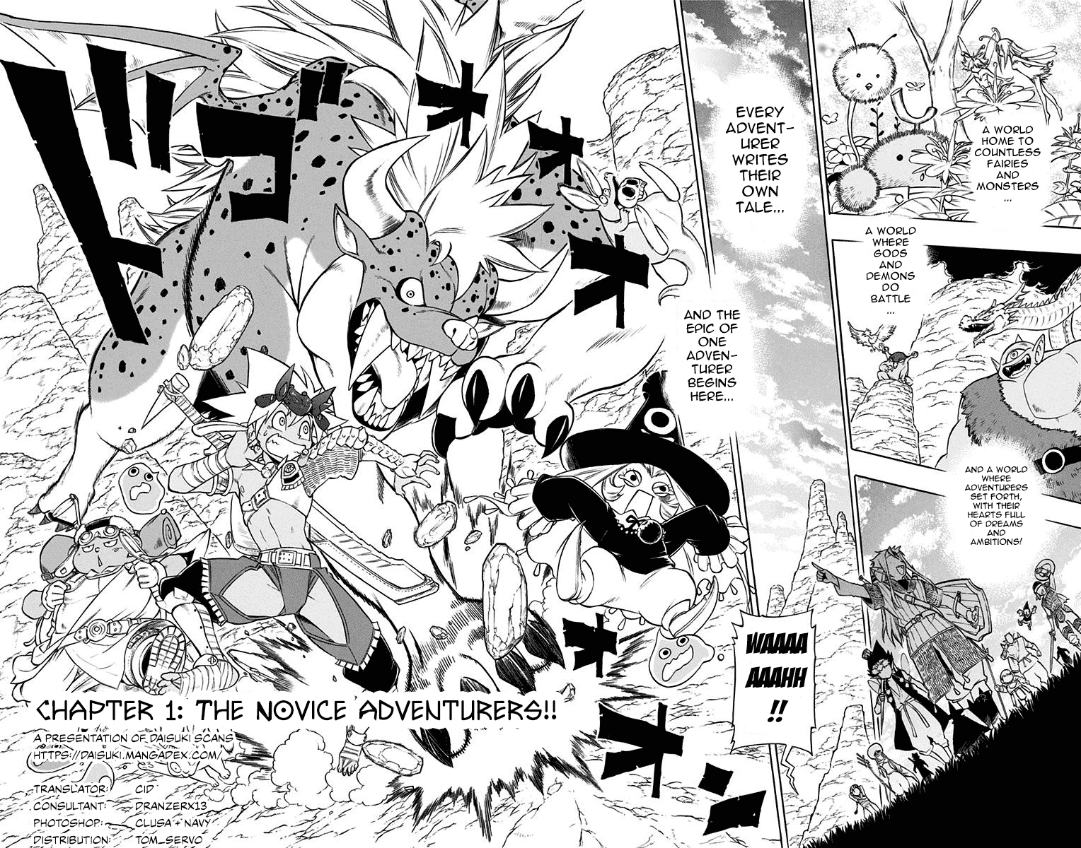Dragon Quest: Sola in the Blue Sky Chapter 1 page 1 - Chapter 1: The Novice Adventurers!!