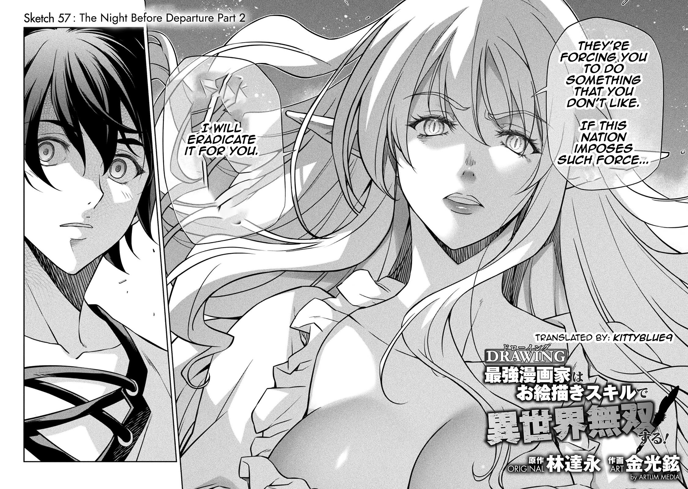 Drawing: The Greatest Mangaka Becomes A Skilled “Martial Artist” In Another World Chapter 57 page 2 - Chapter 57: The Night Before Departure Part 2