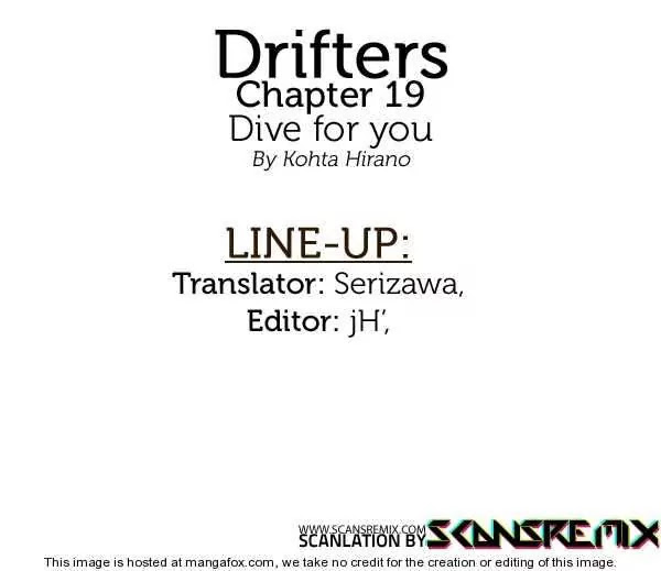 Drifters Chapter 19 page 1 - Chapter 19 : Dive For You