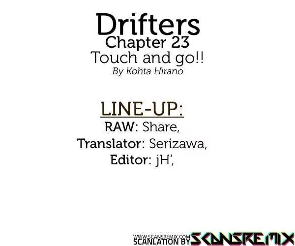 Drifters Chapter 23 page 1 - Chapter 23 : Touch and Go!!