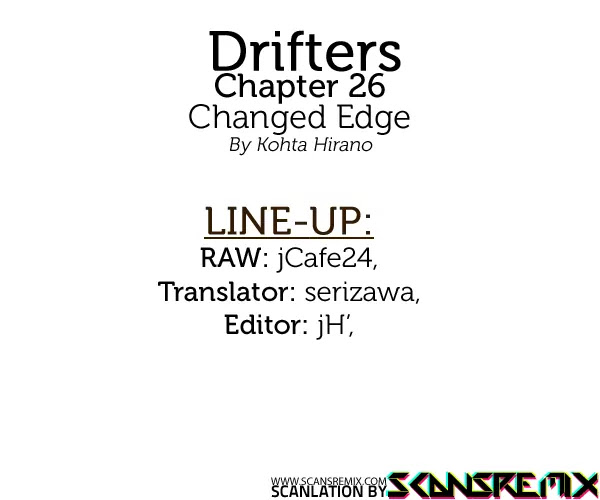 Drifters Chapter 26 page 1 - Chapter 26 : Changed Edge