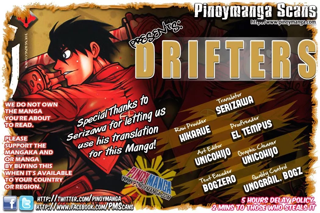 Drifters Chapter 31 page 1 - Chapter 31 : Gohan Wa Okazu