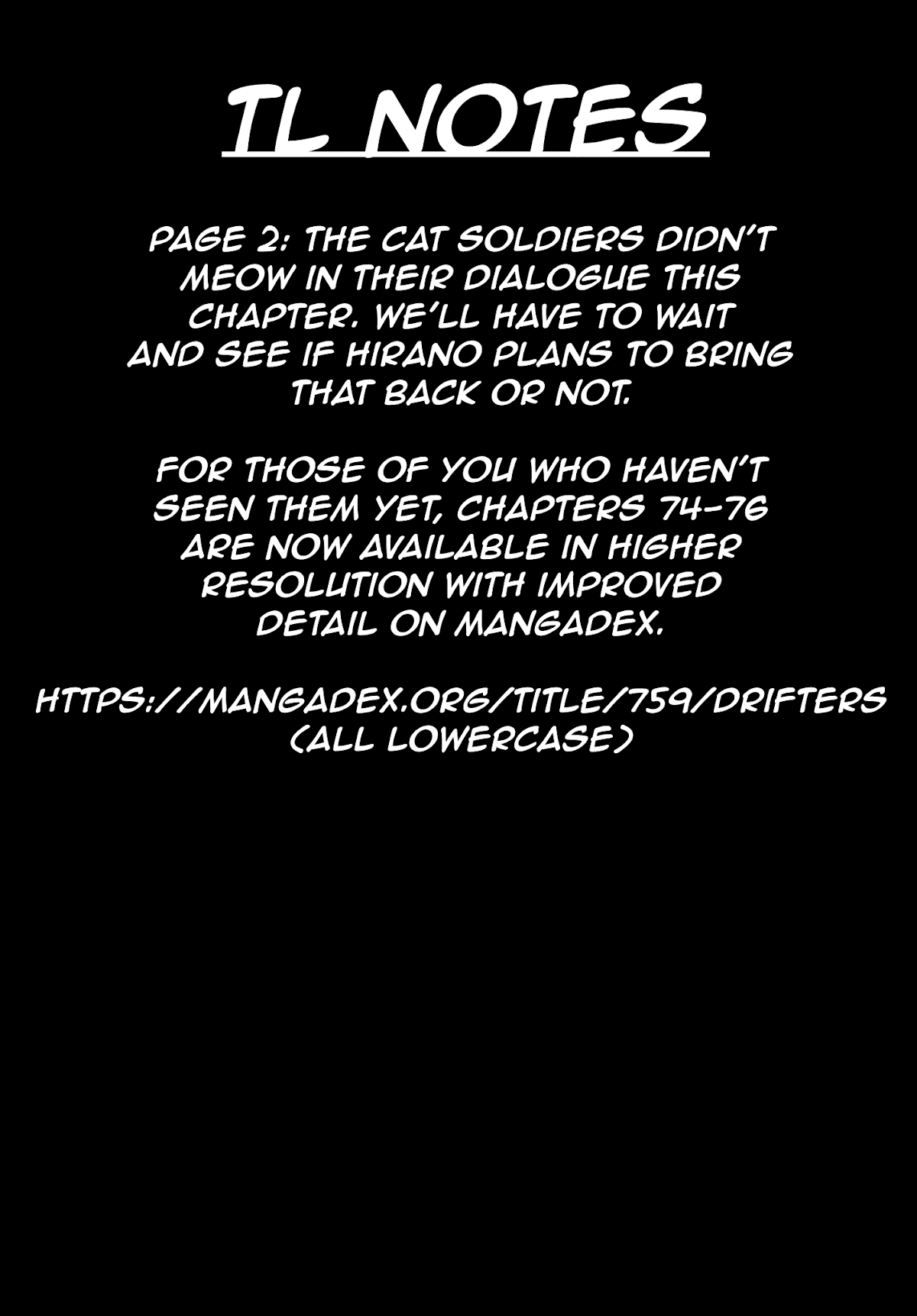 Drifters Chapter 77 page 18 - Chapter 77: Running Solo Song