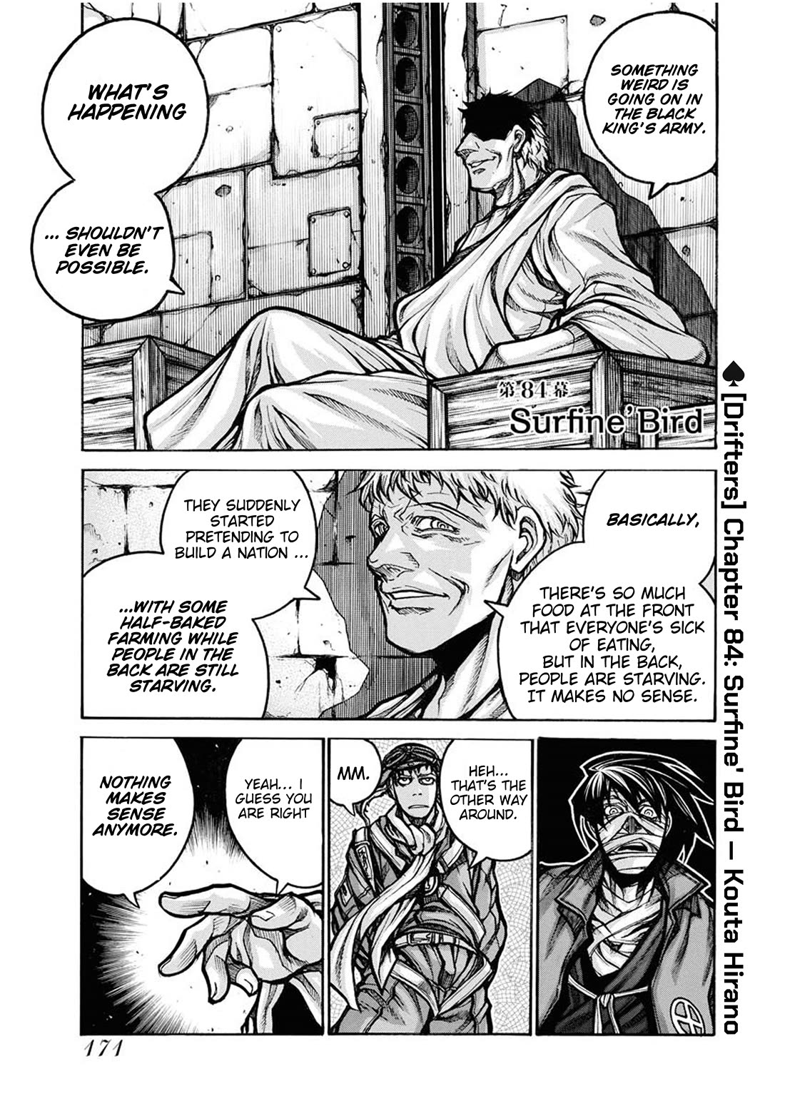Drifters Chapter 84 page 1 - Chapter 84: Surfine' Bird