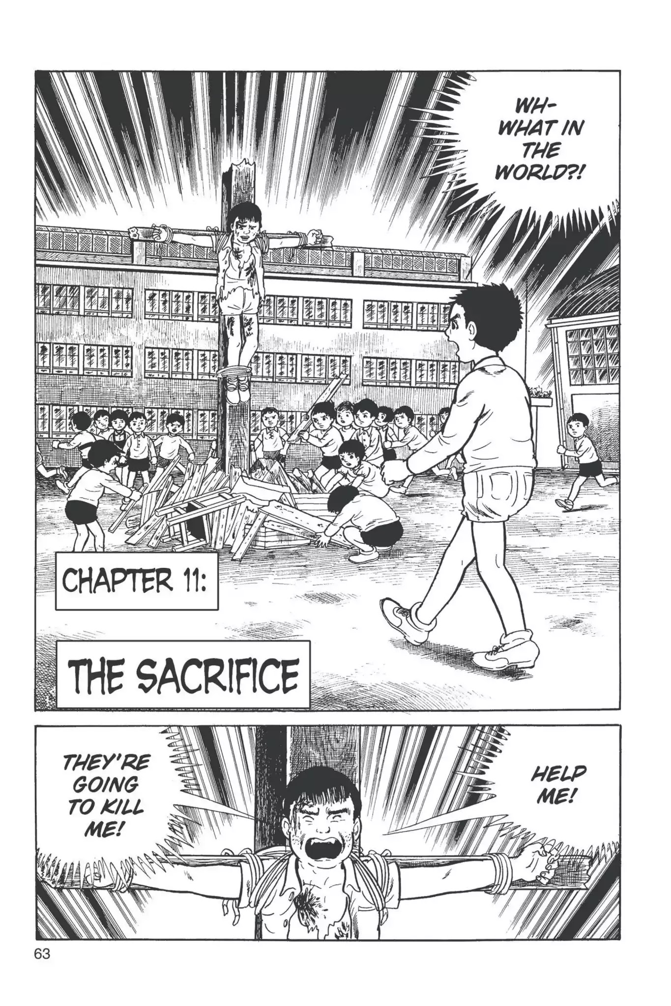 Drifting Classroom Chapter 11 page 1 - Chapter 11: The Sacrifice