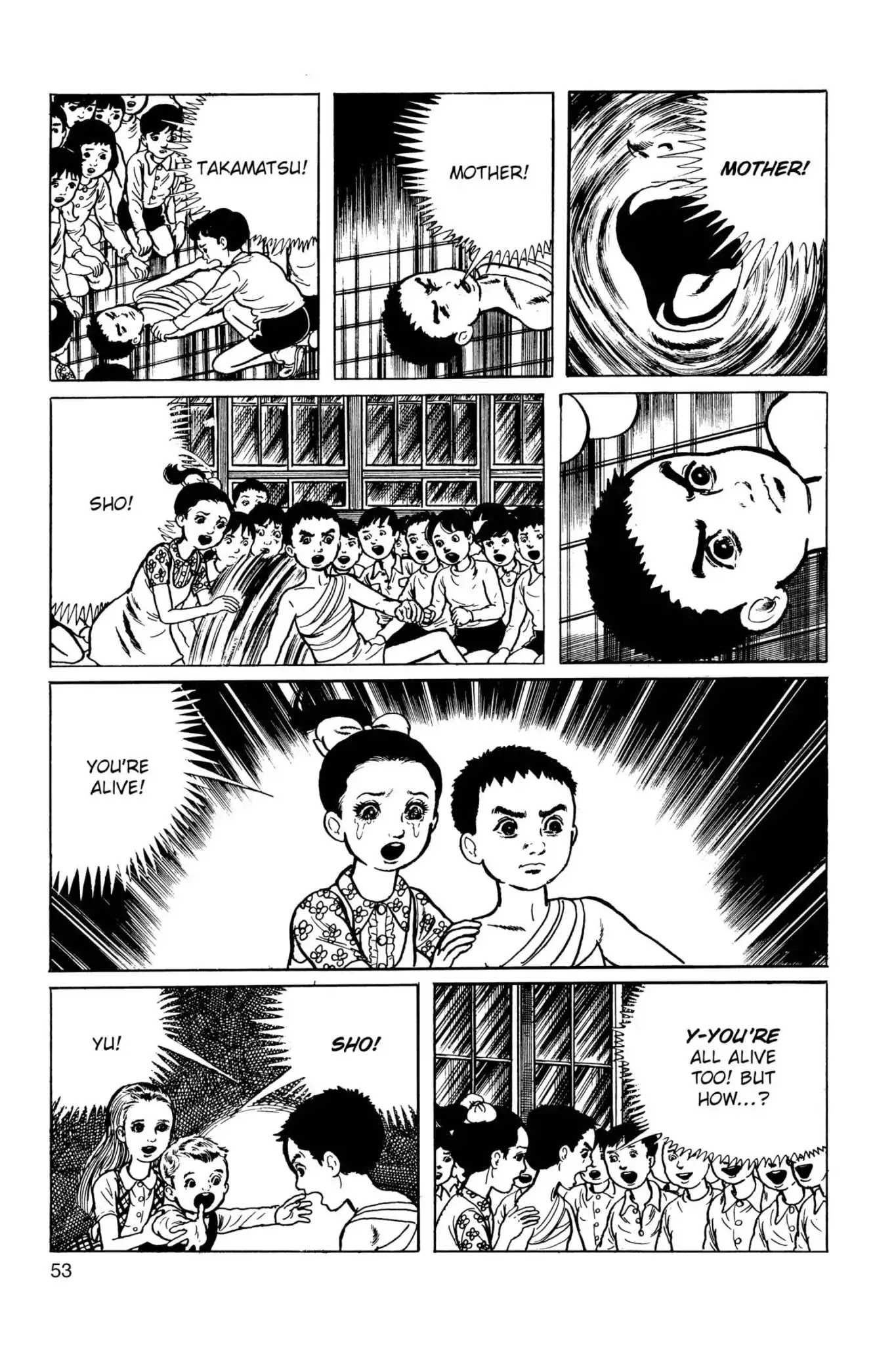 Drifting Classroom Chapter 34 page 54 - Chapter 34: The Web of Fear