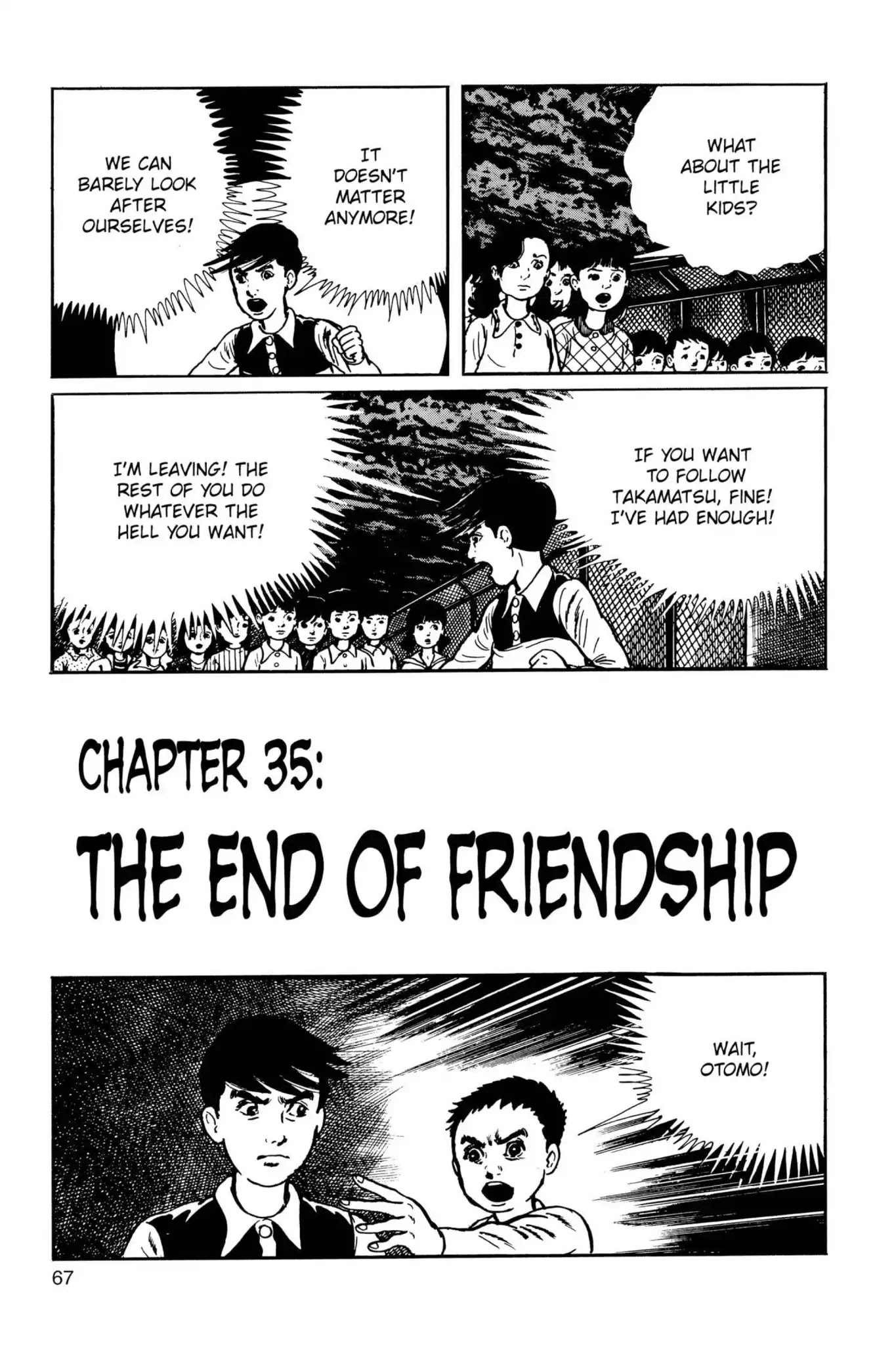 Drifting Classroom Chapter 35 page 1 - Chapter 35: The End of Friendship