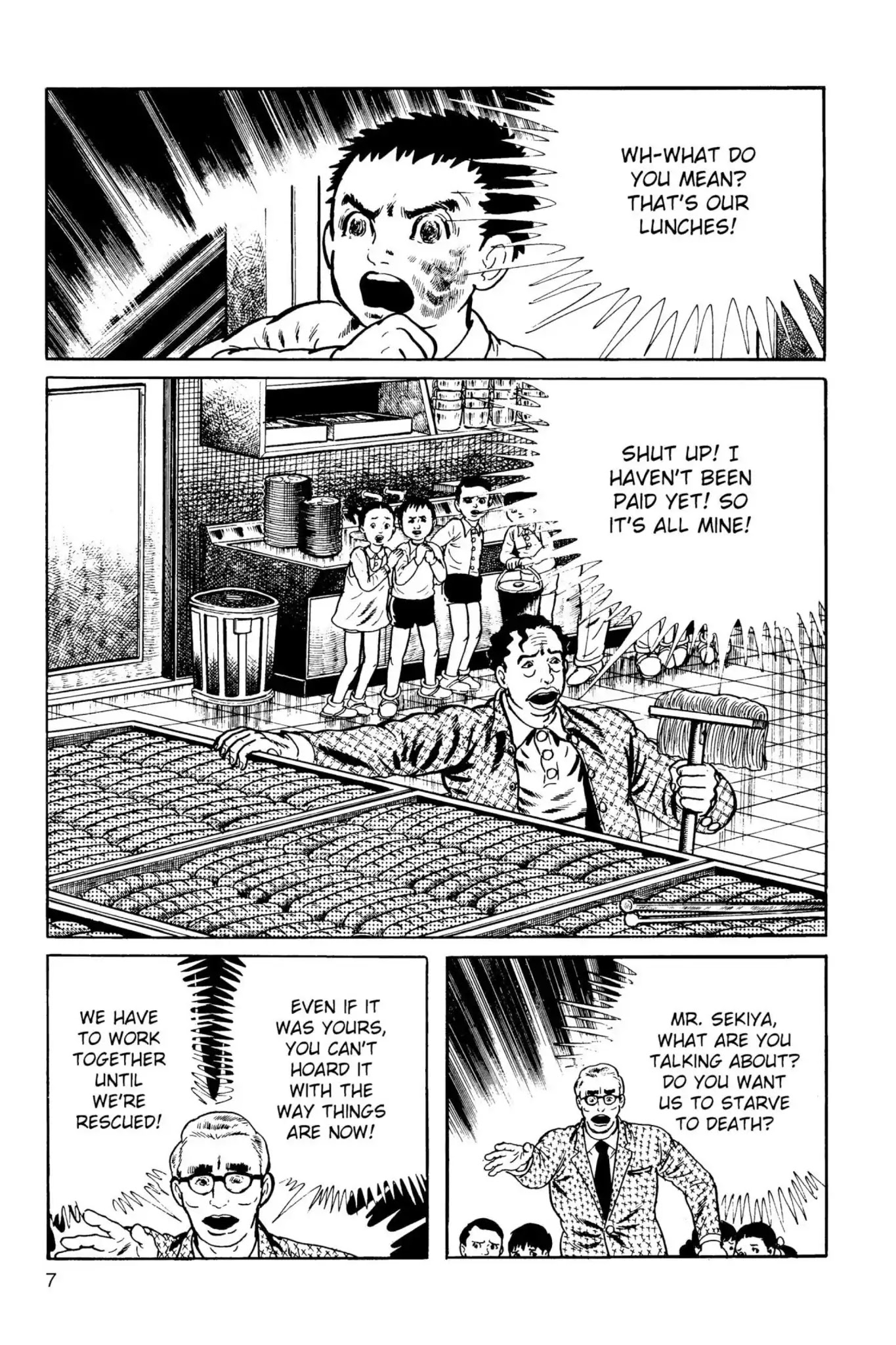 Drifting Classroom Chapter 5 page 7 - Chapter 5: Rage for Bread