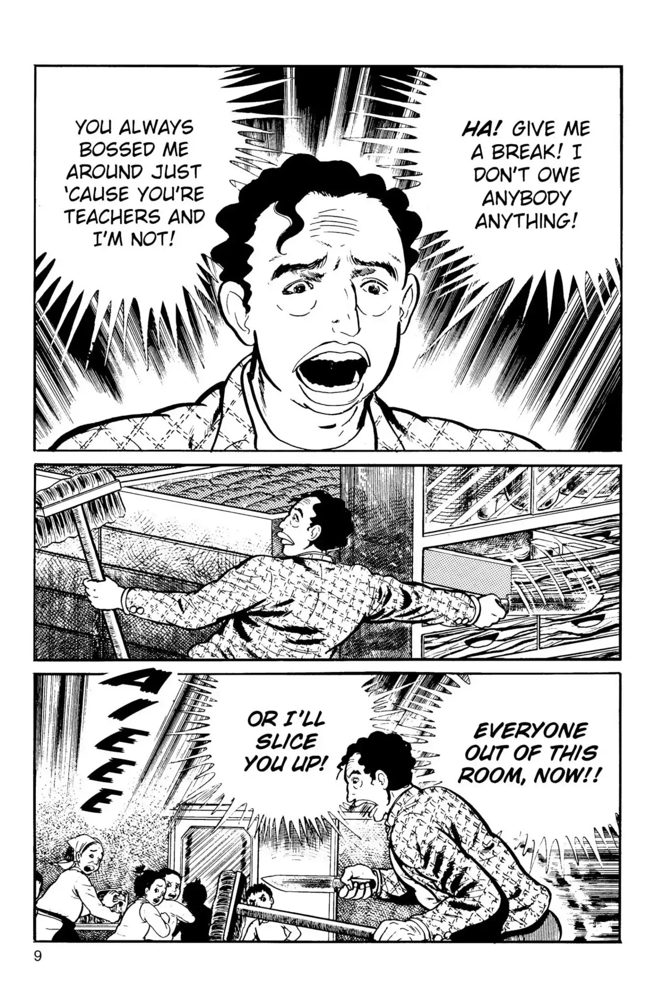 Drifting Classroom Chapter 5 page 9 - Chapter 5: Rage for Bread