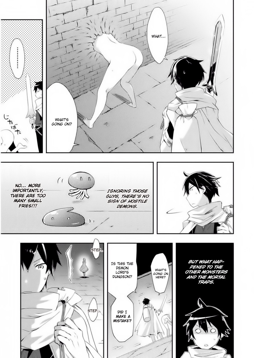 Dungeon Kurashi no Moto Yuusha Chapter 1 page 21 - Chapter 1: Stuck in the wall… a woman’s butt?