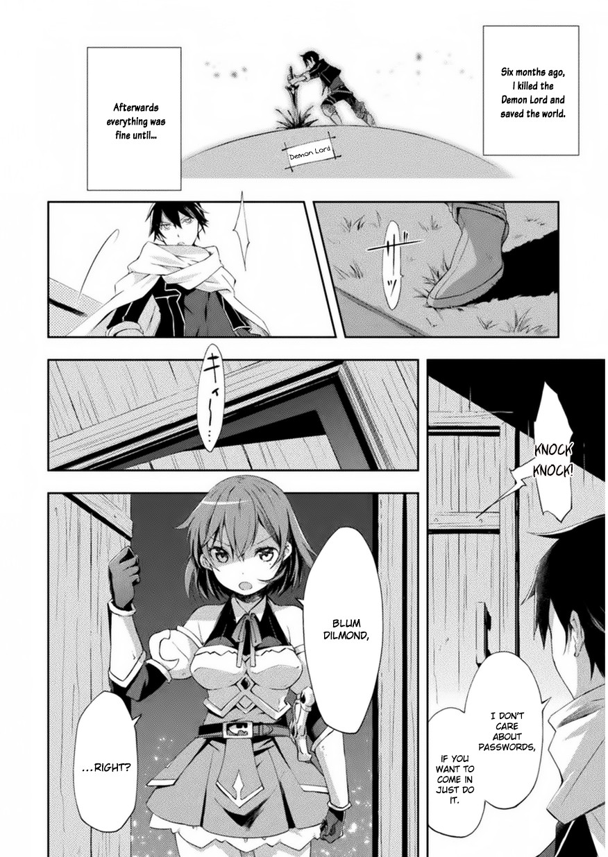 Dungeon Kurashi no Moto Yuusha Chapter 1 page 5 - Chapter 1: Stuck in the wall… a woman’s butt?