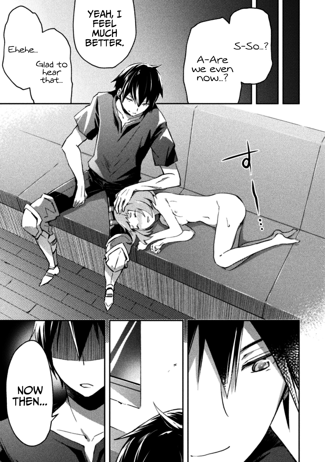 Dungeon Kurashi no Moto Yuusha Chapter 34 page 12 - Chapter 34: The girl with the petite figure makes a sudden move on him.