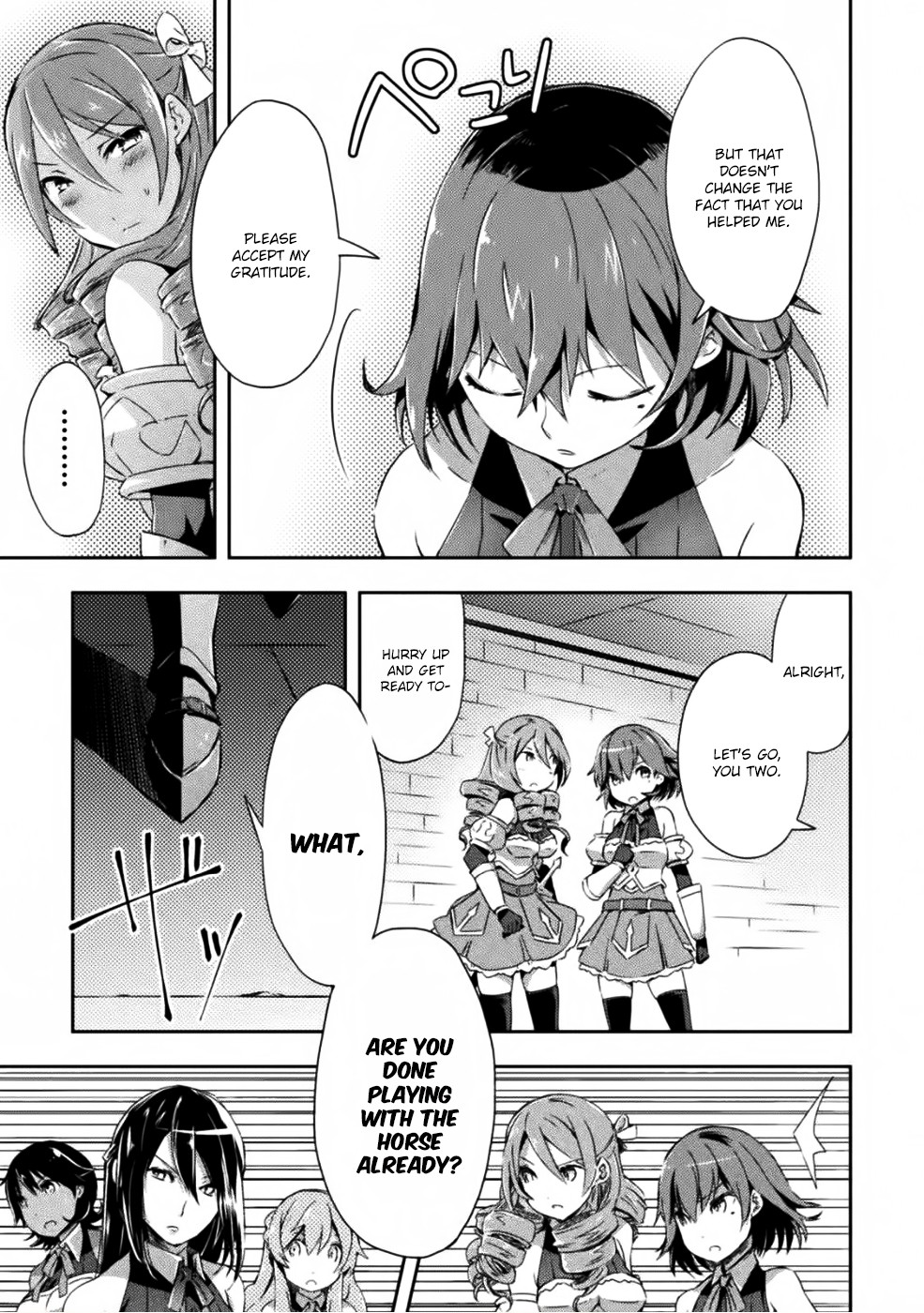 Dungeon Kurashi no Moto Yuusha Chapter 6 page 22 - Chapter 6: What’s the goal of the female knights approaching Blum?