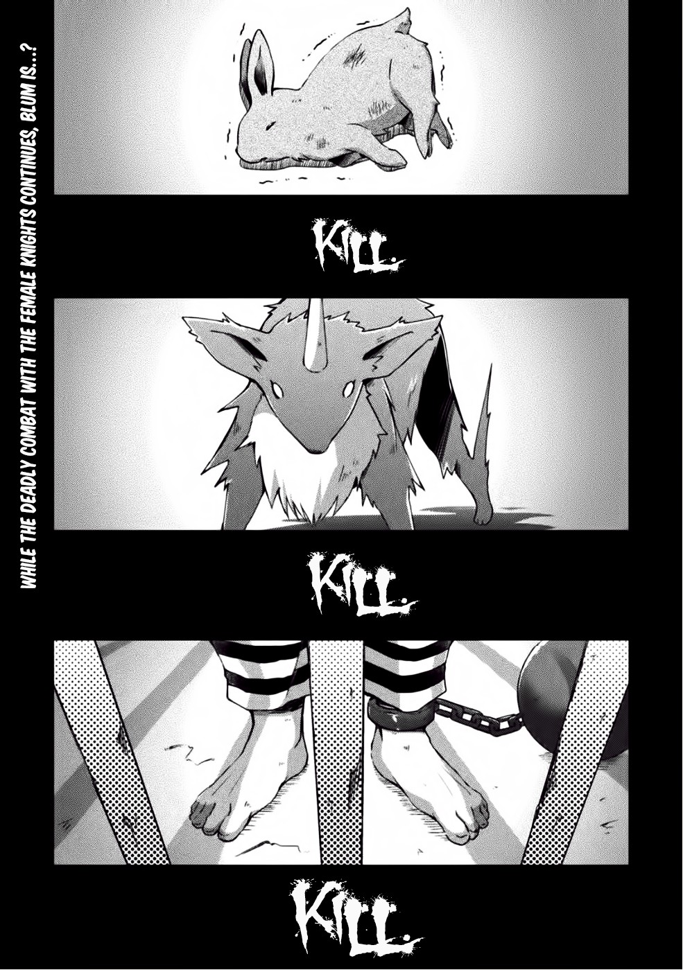 Dungeon Kurashi no Moto Yuusha Chapter 9 page 2 - Chapter 9: While the deadly combat with the female knights continues, Blum is…?