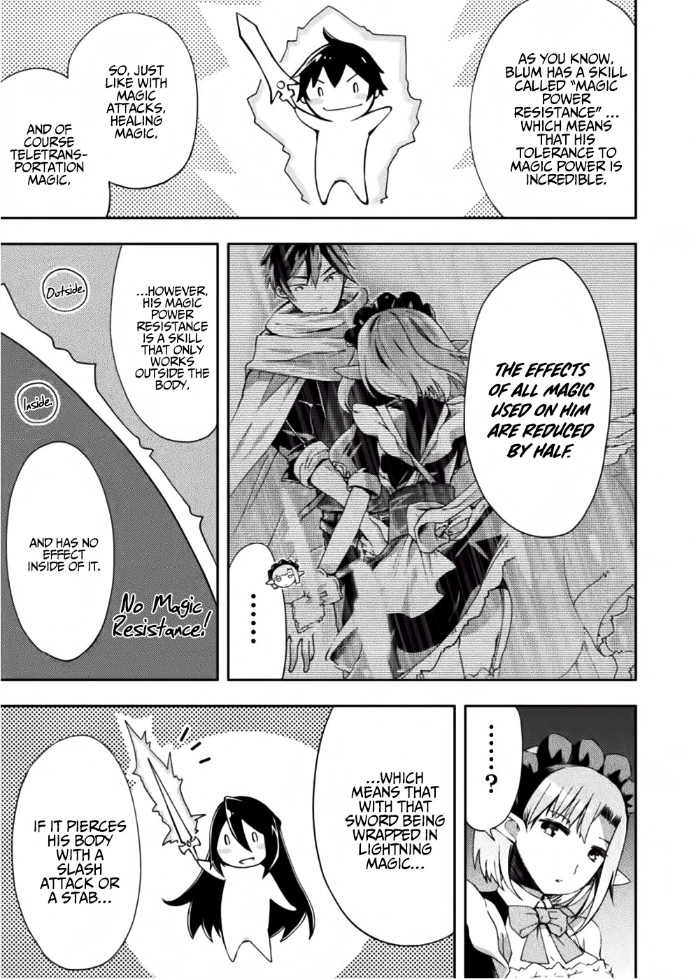 Dungeon Kurashi no Moto Yuusha Chapter 9 page 6 - Chapter 9: While the deadly combat with the female knights continues, Blum is…?
