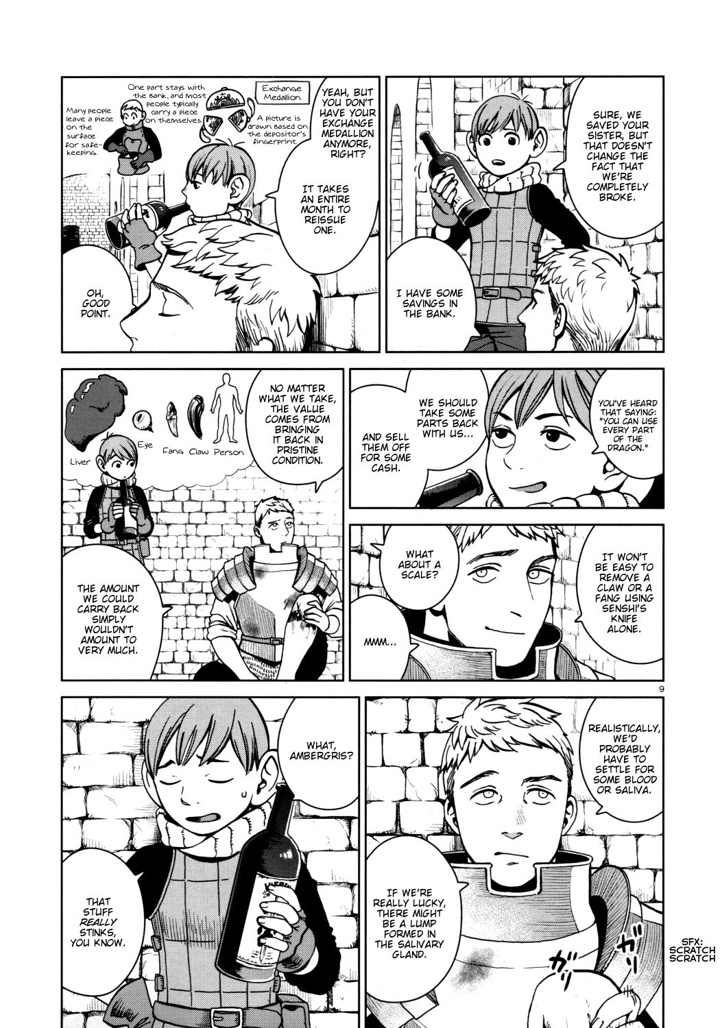 Dungeon Meshi Chapter 28 page 9 - Chapter 28: Red Dragon VI