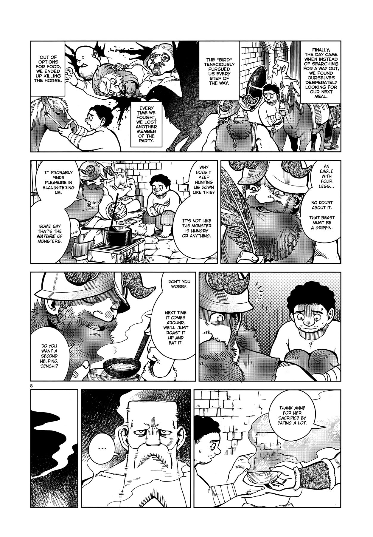Dungeon Meshi Chapter 49 page 8 - Chapter 49: Griffin Soup