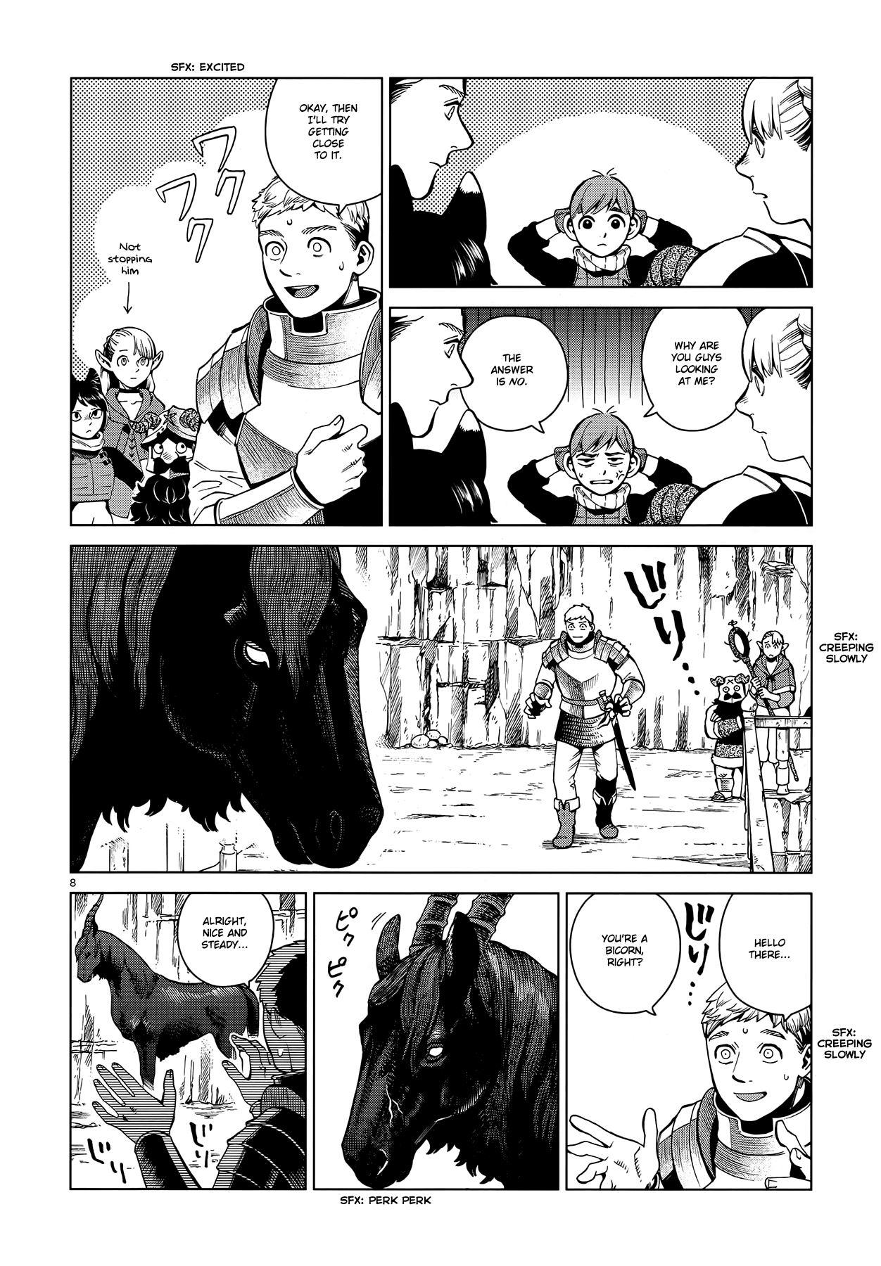 Dungeon Meshi Chapter 56 page 8 - Chapter 56: Bicorn
