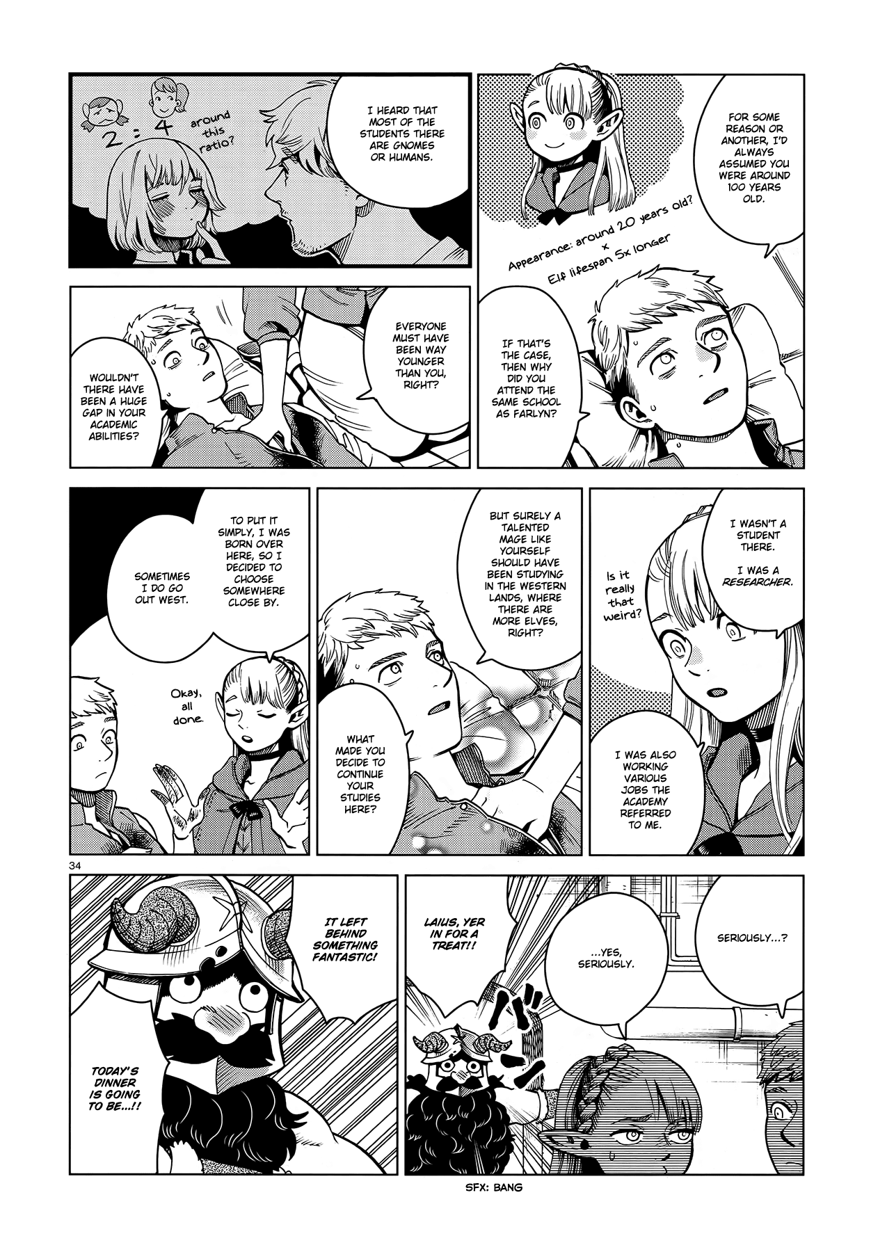 Dungeon Meshi Chapter 57 page 34 - Chapter 57: Stewed Head