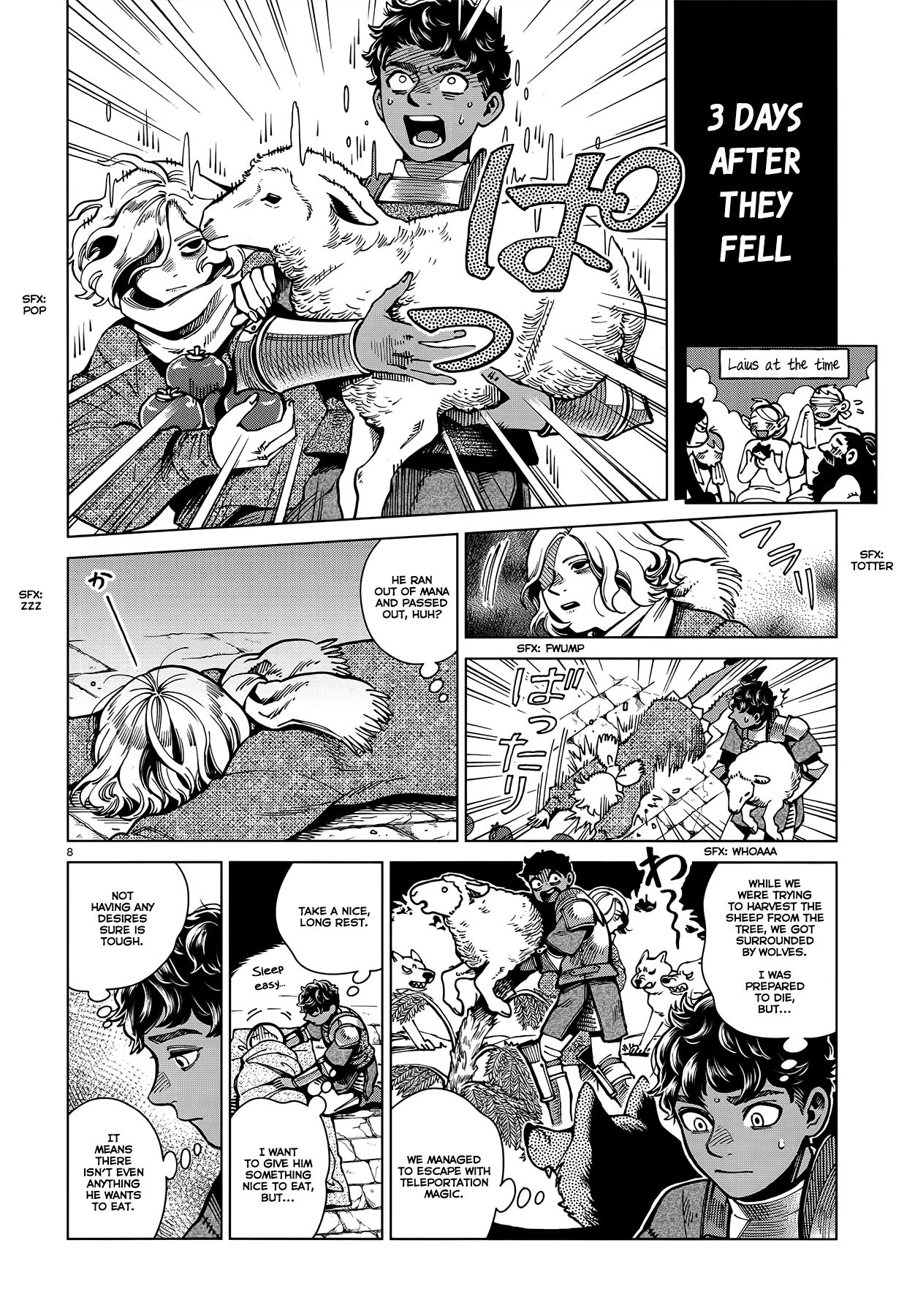 Dungeon Meshi Chapter 62 page 8 - Chapter 62: 6 Days