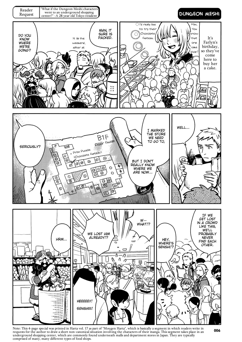 Dungeon Meshi Chapter 7.5 page 1 - Chapter 7.5: Shopping Special