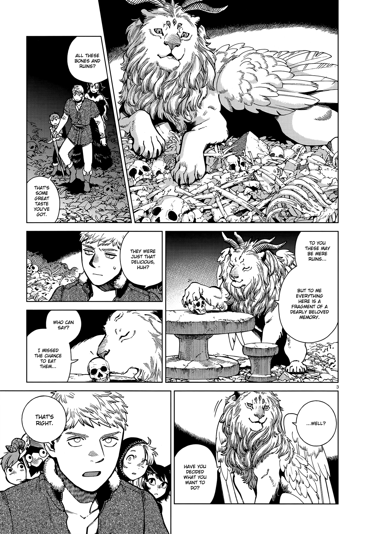 Dungeon Meshi Chapter 88 page 3 - Chapter 88: Winged Lion III