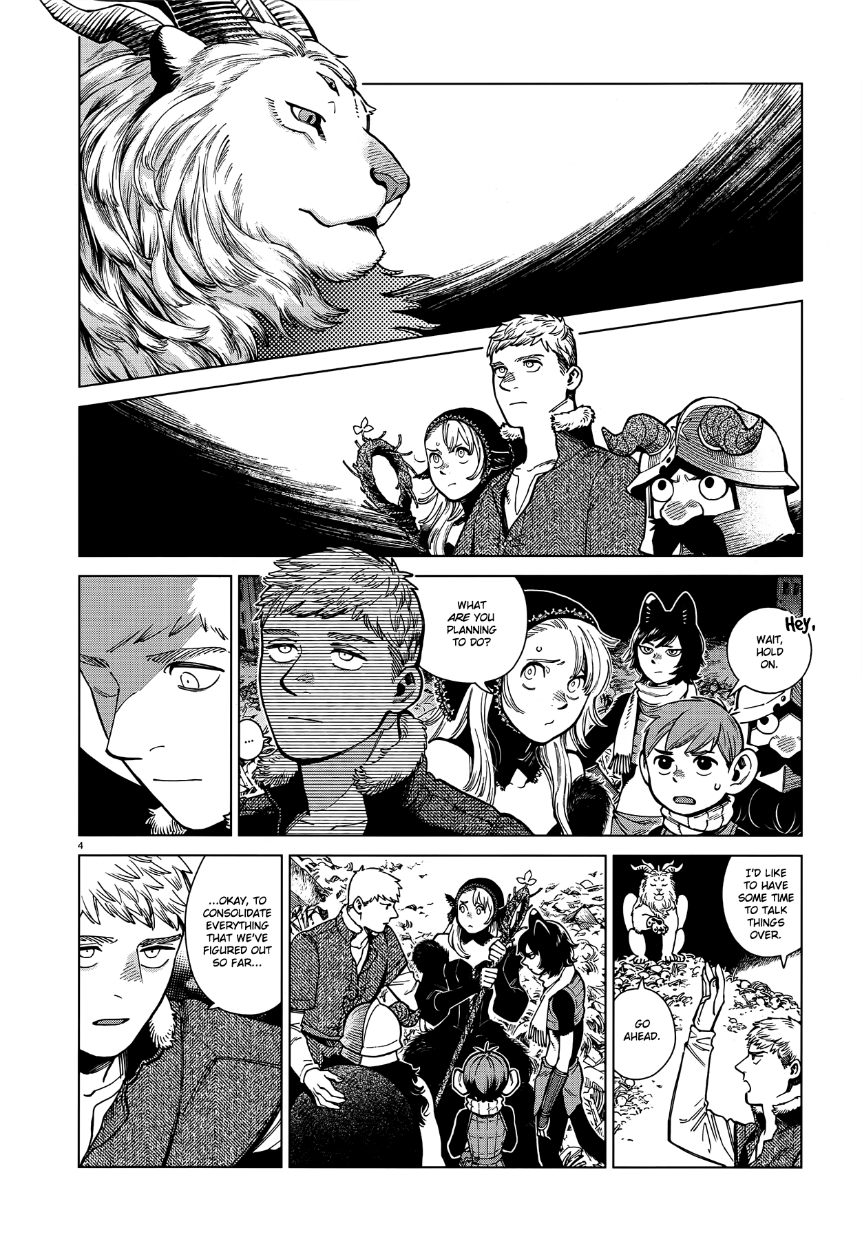 Dungeon Meshi Chapter 88 page 4 - Chapter 88: Winged Lion III