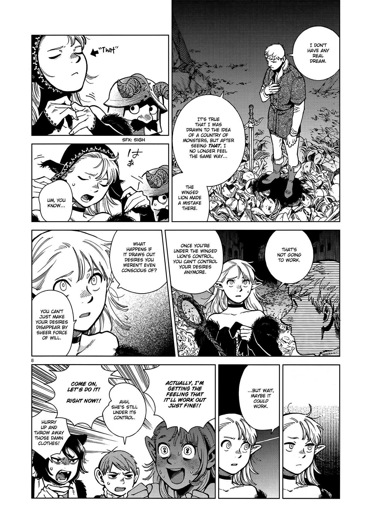 Dungeon Meshi Chapter 88 page 8 - Chapter 88: Winged Lion III