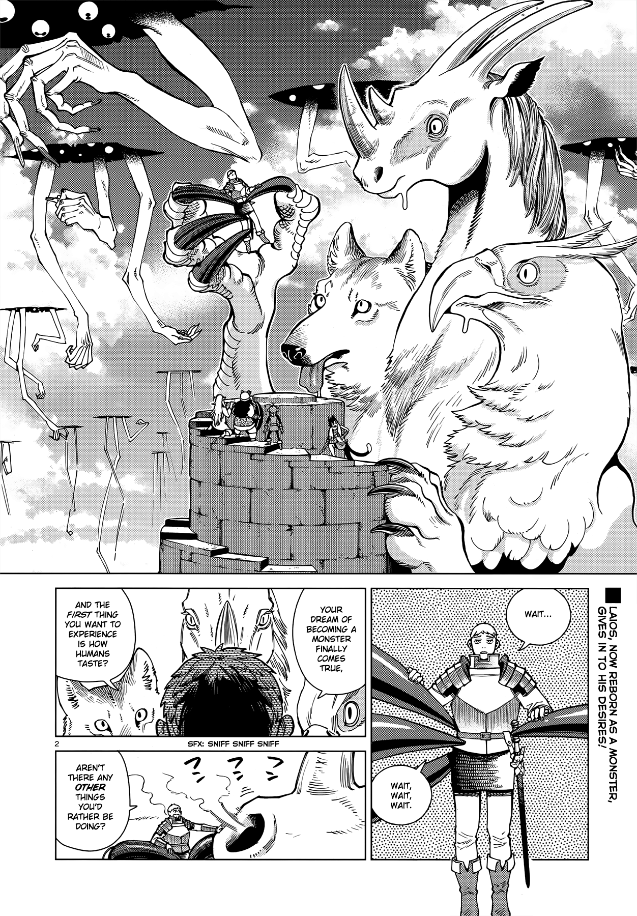 Dungeon Meshi Chapter 91 page 2 - Chapter 91: Winged Lion VI