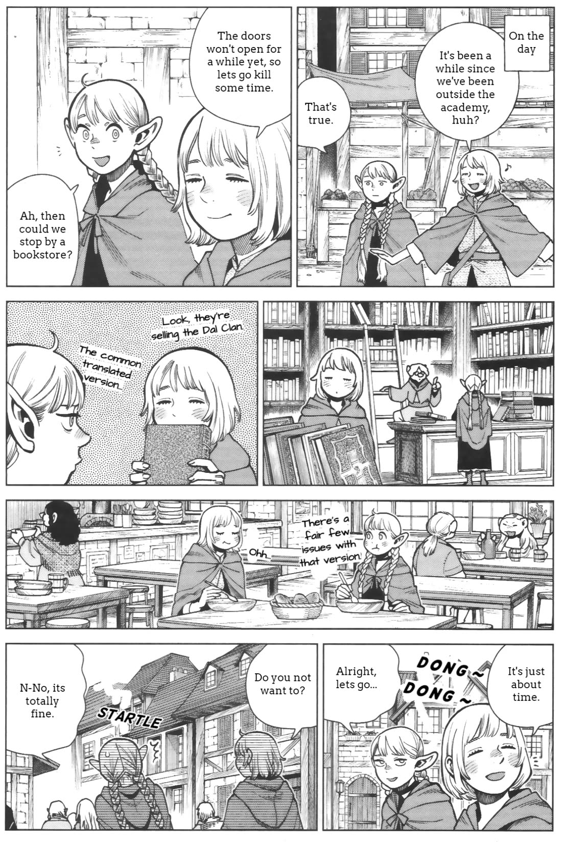 Dungeon Meshi Chapter 97.7 page 2 - Chapter 97.7: Extra - The Daltian Clan Series: Book Source vs Live Adaptation