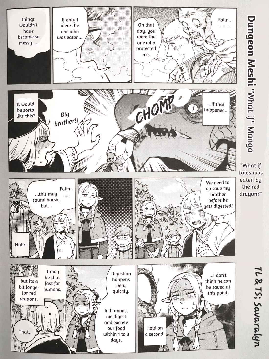 Dungeon Meshi Chapter 97.8 page 1 - Chapter 97.8: Blu-ray's Extra - "What If" Situation
